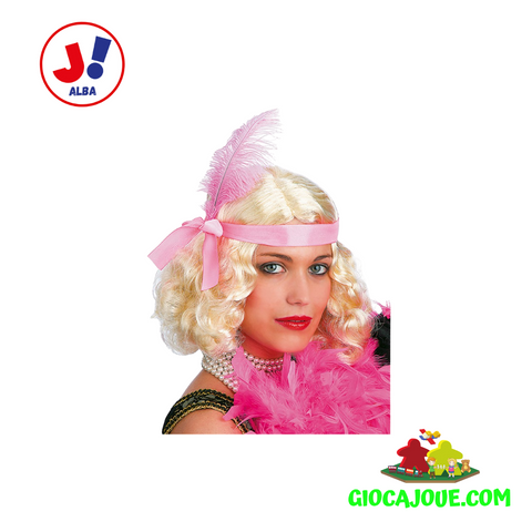 Carnival Toys 2447 - Parrucca Charleston Bionda Mossa con Fascia