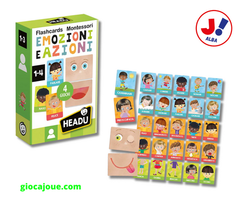 Headu - Flashcards Montessori: Emozioni e Azioni, in vendita da Gioca Joué