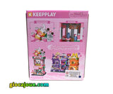Keepplay: Magical Neighborhood - Bar dei Bubble Tea, mattoncini compatibili Lego, vista posteriore della scatola.