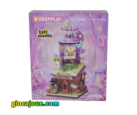 Keeppley:: City Corner - Boutique dei Profumi Magici, mattoncini compatibili con Lego, scatola vista frontalmente