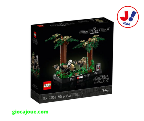 LEGO 75353 - Star Wars: Diorama Inseguimento con lo speeder su Endor, in vendita da Gioca Joué