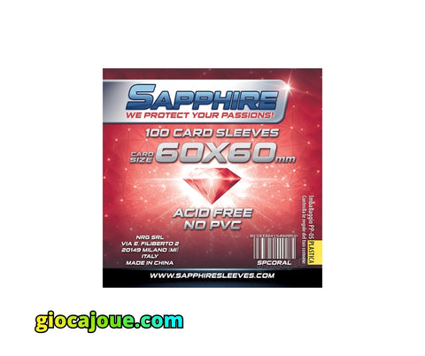 Sapphire Bustine protettive, 60x60mm, copertina della confezione