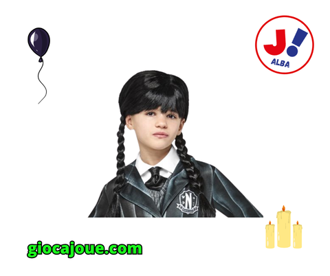 Parrucca "Wednesday Addams", in vendita da GiocaJoué.com