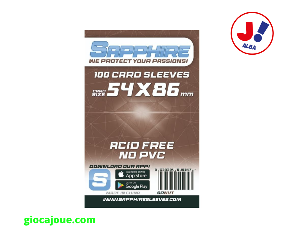 54x86 card sleeves Bustine Protettive Sapphire NUT (54x86)