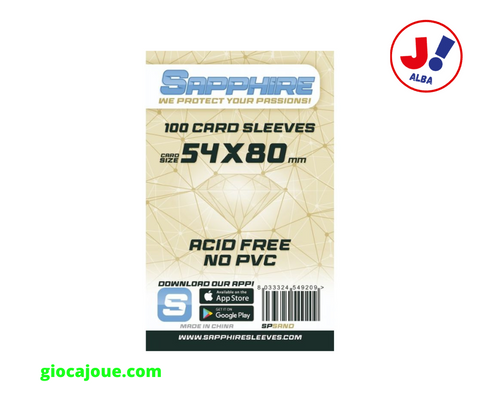 Sapphire Sleeves - Bustine Protettive Sapphire SAND (54x80), in vendita da Gioca Joué