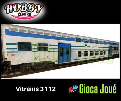 Vitrains 3112 - Carrozza due piani 2a classe livrea Vivalto FS in vendita da Gioca Joué