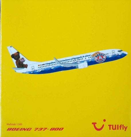 Herpa 523400 - Tuifly Boeing 737-800, 100 Jahre Bärenmarke - ÜBärFlieger in vendita da Gioca Joué
