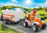 Playmobil 70053 - Polizia su quad soccorso con carrello - Dai 5 anni in su