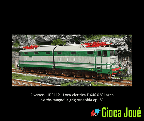 Rivarossi HR2112 - Loco elettrica E 646 028 livrea verde/magnolia grigio/nebbia ep. IV in vendita da Gioca Joué