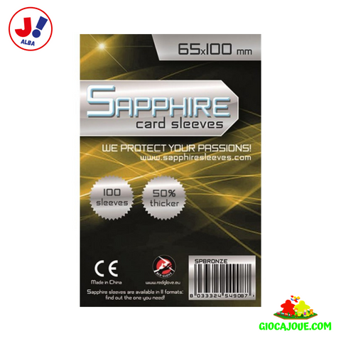 Sapphire Sleeves - Bustine Protettive Sapphire BRONZE (65x100) in vendita da Gioca Joué