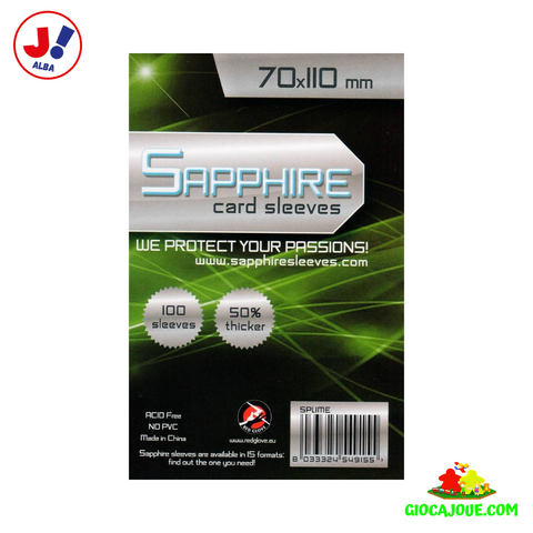 Sapphire Sleeves - Bustine Protettive Sapphire LIME (70x110) in vendita da Gioca Joué