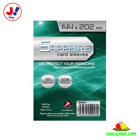 Sapphire Sleeves - Bustine Protettive Sapphire MINT (144x202) in vendita da Gioca Joué