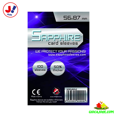 Sapphire Sleeves - Bustine Protettive Sapphire PURPLE (56x87) in vendita da Gioca Joué